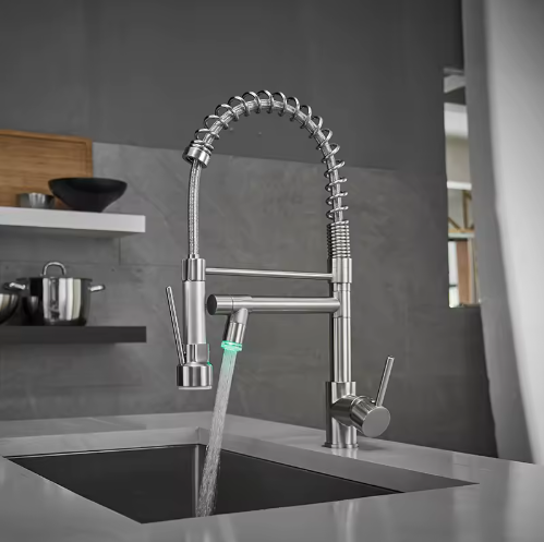 Removable 360-Degree Rotating Sink Faucet with LED